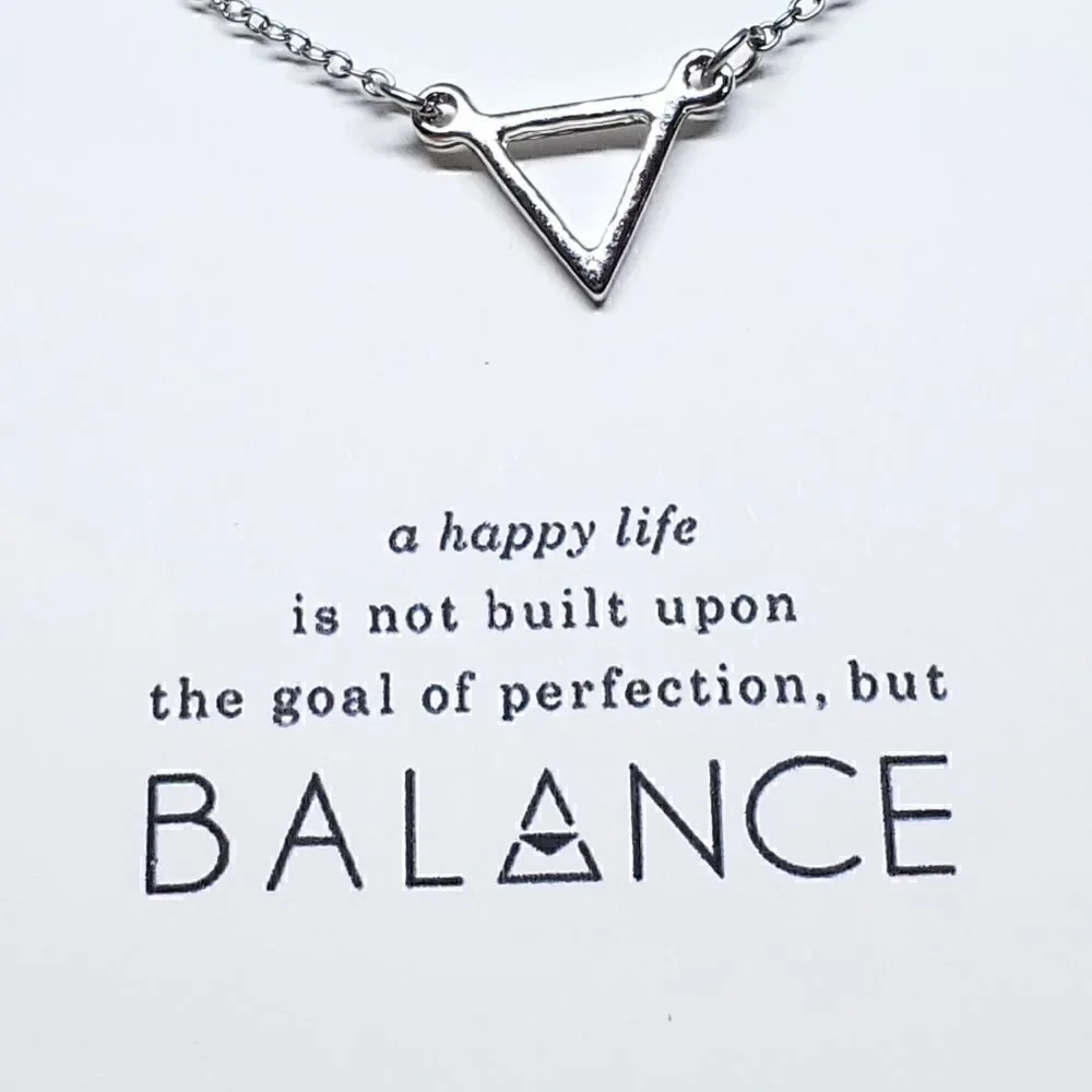 BALANCE NECKLACE NIP silver-tone Great Gift